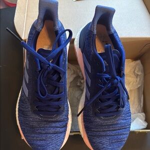 Adidas Navy and Coral Athletic Sneakers